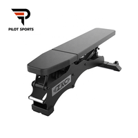 PILOTSPORTS Banc de musculation multifonctionnel réglable et pliable en acier au carbone, à inclinaison variable, pour usage commercial