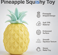 Jouet anti-stress en forme de mini-balle d'ananas à rebond lent en TPR, unisexe, à partir de 14 ans, fabricant du Zhejiang, vente en gros