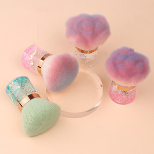 Pinceau de maquillage court pour fond de teint Mushroom Rose Head, pinceau pour maquillage liquide, outil de nettoyage des ongles pour salon de beauté - Product Image 2