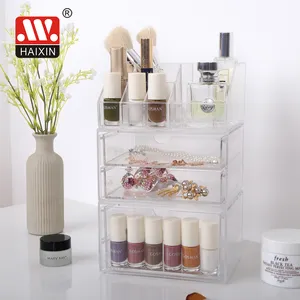 Boîte de rangement à cosmétiques en plastique transparent, pour rouges à lèvres, organisation, haute qualité, 12 unités