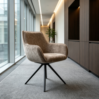 Nouvelle Chaise de Salle à Manger en Tissu au Design Tendance, Sièges de Café Élégants pour Villa, Salle de Sport, Hôpital, Bureau, Chambre et Salon