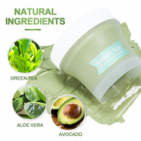 Masque hydratant au thé vert pour la peau, élimination des points noirs et de l'acné en profondeur, soin du visage, 1 pièce, vente en gros