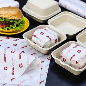 Papier d'emballage pour hamburgers, résistant à la graisse, personnalisé, pour la restauration rapide, adapté aux restaurants, aux camions de nourriture et à la vente en gros - Product Image 3