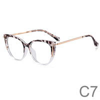Nuevas gafas de ordenador, gafas de Color para mujer, montura óptica TR90, Ojo de gato, gafas antiluz azul para miopía, lentes