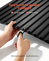 Plaques de plafond en PVC 24 x 48 pouces, panneaux linéaires 3D noirs, feuille de PVC lisse pour plafond suspendu, surface résistante aux chocs et peignable