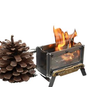 Brûleur d'encens portable pour le <span class=keywords><strong>camping</strong></span> en plein air, foyer miniature, poêle à bois léger, petit poêle décoratif en carbone, porte-encens, 312,5 g - Product Image 5