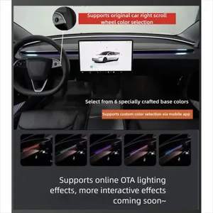 Sistema de Monitoreo de Punto Ciego 2 en 1 y Sistema de Luz Ambiental para Ventilación para Tesla <span class=keywords><strong>New</strong></span> Y Juniper <span class=keywords><strong>Model</strong></span> 3 Highland <span class=keywords><strong>Model</strong></span> 3 Y 2021+ - Product Image 2