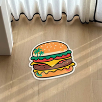 Tapis tufté découpé sur mesure, tapis en acrylique, tapis de forme moderne, décoration intérieure, tapis en forme de hamburger