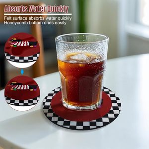 Locooday ชุดที่รองแก้วโลหะ4ชิ้น, เป็นมิตรกับสิ่งแวดล้อมเครื่องดื่มเย็นร้อนบาร์กาแฟโต๊ะรับประทานอาหารห้องนั่งเล่นอุปกรณ์เสริมเครื่องดื่ม - Product Image 5