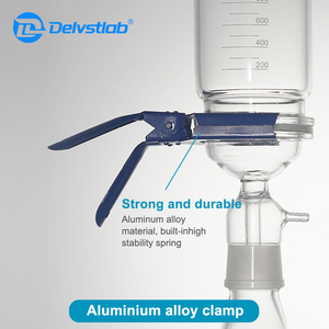 Appareil de filtration sous vide pour solvants en verre de laboratoire avec fiole de 2000 ml pour la purification par filtration HPLC, filtre en verre fritté - Product Image 6