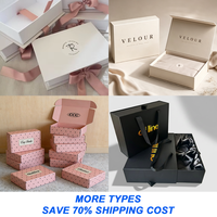 Boîte cadeau pliable de luxe en carton rigide noir mat avec logo personnalisé de qualité supérieure, fermeture magnétique