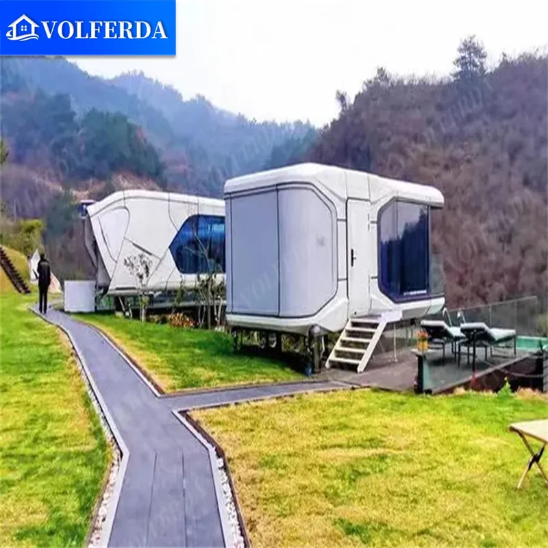 VOLFERDA E5 Brand New Beautiful Luxury Good Quality Prefab Folding Small home space capsule house