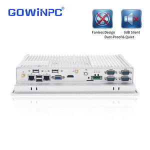 PC industrial todo en uno de 10,1 pulgadas, Intel J6412 2Inte i211LAN 2COM para línea de producción, panel frontal impermeable sin ventilador - Product Image 2