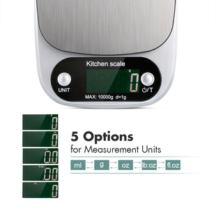 Timbangan Dapur Digital Makanan 10Kg, Pengukuran Skala Multifungsi Dalam Gram dan Ons Unit dengan Fungsi Tara Alat Memasak - Product Image 6