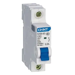 Disjuntor Chint Disjuntor em miniatura MCB NXB-63 1P C10 com proteção contra sobrecarga e curto-circuito