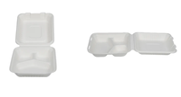 Conteneur jetable en bagasse de canne à sucre SINCERE de 8 pouces à 3 compartiments pour le camping