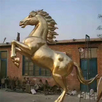 Sculpture de cheval en acier inoxydable miroir Offre Spéciale poli taille réelle en acier inoxydable 304 sculptures de statue de cheval de saut