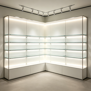Design per Negozi al Dettaglio, Arredamento per Punti Vendita, Scaffali in <span class=keywords><strong>Vetro</strong></span>, Vetrina Espositiva, Espositore in <span class=keywords><strong>Vetro</strong></span> - Product Image 1