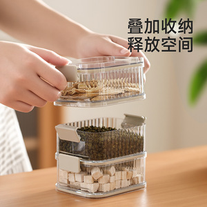 Noodle <b>Storage</b> Box Rectangle Food Grade Transparent <b>Kitchen</b> Spices <b>Container</b> For Cooking - Product Image 5