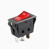 Interrupteur à bouton RS601B-101N001R1B, type DPDT, 6A 250V, IP15, 3P, usage industriel