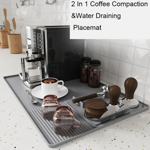 Tapete Desmontable para Secar Platos de 24x16 Pulgadas, Juego de Accesorios para Cocina y Bar, Organizador, Soporte de Silicona para Tamper de Café - Product Image 2