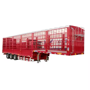 Superventas: Semirremolque de plataforma con vallas de 3 o 4 ejes y 60T para camión de carga, en venta - Product Image 1