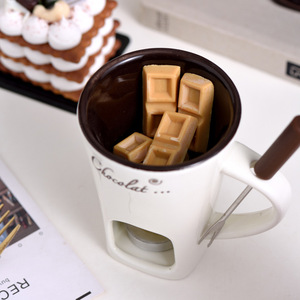 Coupelle en céramique <span class=keywords><strong>pour</strong></span> chocolat chaud, fourneau à <span class=keywords><strong>fondue</strong></span>, coupelle à glace <span class=keywords><strong>suisse</strong></span>, fourchette à <span class=keywords><strong>fromage</strong></span> - Product Image 5