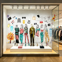 Papier peint personnalisé pour boutique de mode, Murale murale 3D en forme de brique pour magasin de vêtements féminins, Décoration murale pour boutique de vêtements
