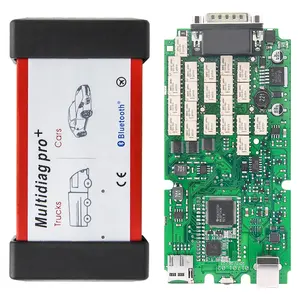 Multidiag Pro + Plus-relé NEC PCB verde único, V2020.23, con Chip 701, OBD2, interfaz de diagnóstico automático