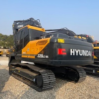 Excavatrice sur chenilles Hyundai 220LC-9S, engin de construction, grande pelle hydraulique pour l'exploitation minière, excavatrice Hyundai d'occasion robuste