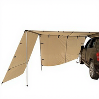Tente latérale de voiture Kahki très vendue, en tissu Oxford, résistante aux UV, imperméable, pare-soleil, auvent 2000-3000mm, quatre saisons