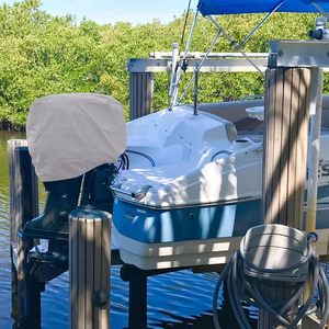 Housse de moteur hors-bord de qualité <span class=keywords><strong>marine</strong></span> 600D, imperméable à toutes les intempéries, anti-poussière, pour moteur de bateau, utilisable en eau douce et en eau salée - Product Image 2