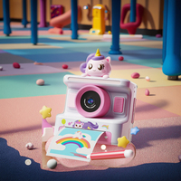 Styles personnalisables Appareil photo numérique pour enfants 1080p Toy Fonction d'impression instantanée pour enfants et autres styles de dessins animés