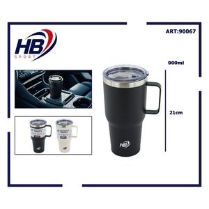 Gobelet isotherme sous vide de 900 ml avec poignée en acier, 10*7.3*20.5CM - Product Image 3