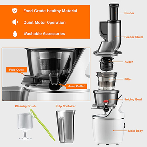 Presse-agrumes électrique haut de gamme pour grenade et Oran fabricant de smoothie et de jus de fruits entiers frais pressés lentement - Product Image 4