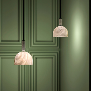 Factory Price Alabaster OKI Chandelier Brass Lamps Modern Luxury Led Pendant Hanging <strong>Light</strong> for Dining Room Kitchen Island - Product Image 3