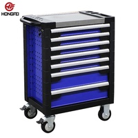 Carrito de herramientas de alta calidad, color azul, 7 cajones, duradero, para armario, personalizable