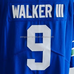 サム・ダルノルド ネイビー 最高品質ステッチ アメリカンフットボールジャージー 出荷準備完了 - Product Image 6