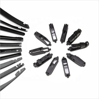 Escobilla Limpiaparabrisas Trasera Multiusos 2025 para Tucson, Polo, Defender, Sportage, Captur, Q7, Jetta, de Caucho Natural Negro, 9"-16"