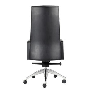 Silla de cuero ejecutiva con respaldo alto de diseño contemporáneo Silla giratoria ejecutiva moderna Silla de oficina sintética giratoria - Product Image 5