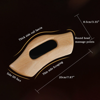 Appareil de thérapie des tissus mous de planche de grattage de hêtre en forme de lingot éliminant la Cellulite, outil multifonctionnel de Guasha de corps en bois