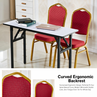 Chaises de salle à manger modernes et durables en aluminium pour hôtels, mariages, banquets, réunions VIP, restaurants, événements, fêtes, églises