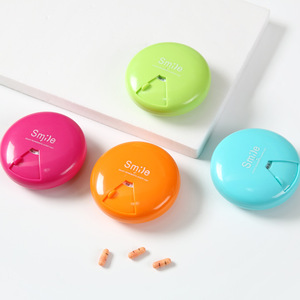 Hot Sale Round Shaped Pocket Pill Box With Custom Logo Pill Case Box Organizer 7 Day