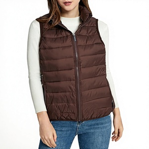 <b>Women's</b> Lightweight Breathable Insulated Puffer Vest OEM Manufacturer Custom Logo <b>Sleeveless</b> Quilted <b>Jacket</b> Stand Collar Casual - Product Image 1