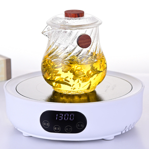 Set da Tè in <span class=keywords><strong>Vetro</strong></span> Borosilicato Trasparente di Alta Qualità, Resistente al Calore, Teiera da 350ml e Tazza da 60ml, Confezione Regalo, Set di Quattro Pezzi - Product Image 2