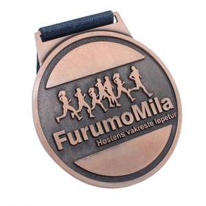 Medalla Deportiva Personalizada de Metal para Carreras 5K, Técnica de Plateado y Serigrafía, Fabricante a Medida para Medallas de Karate y Taekwondo con Cintas - Product Image 3