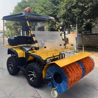 Déneigeuse à 4 roues, moteur à essence, déneigeuse ATV, machine de nettoyage de la neige Longxin pour le déneigement des routes