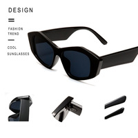 Lunettes de soleil œil de chat tendance, logo personnalisé, lunettes de soleil géométriques en PC de marque pour femmes et hommes