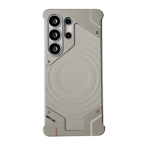 Nueva Funda Magnética con Panel Trasero Corrugado de Silicona para Samsung S26 S23 S24 S25 Ultra, Marco de Aleación de Aluminio, Resistente a Impactos - Product Image 1