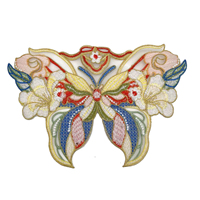 Nouveauté Tradition chinoise patchs brodés en gros papillon fleur dentelle tissu Applique personnalisé broderie Patch dessin animé